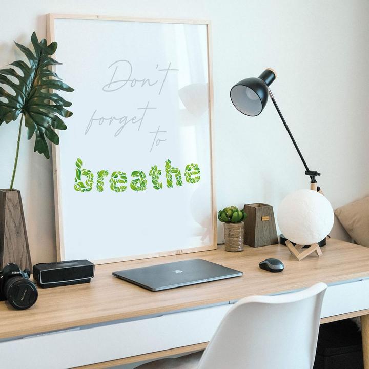Immagine prodotto Trenddeko Non dimenticare di respirare (30 x 40 cm)