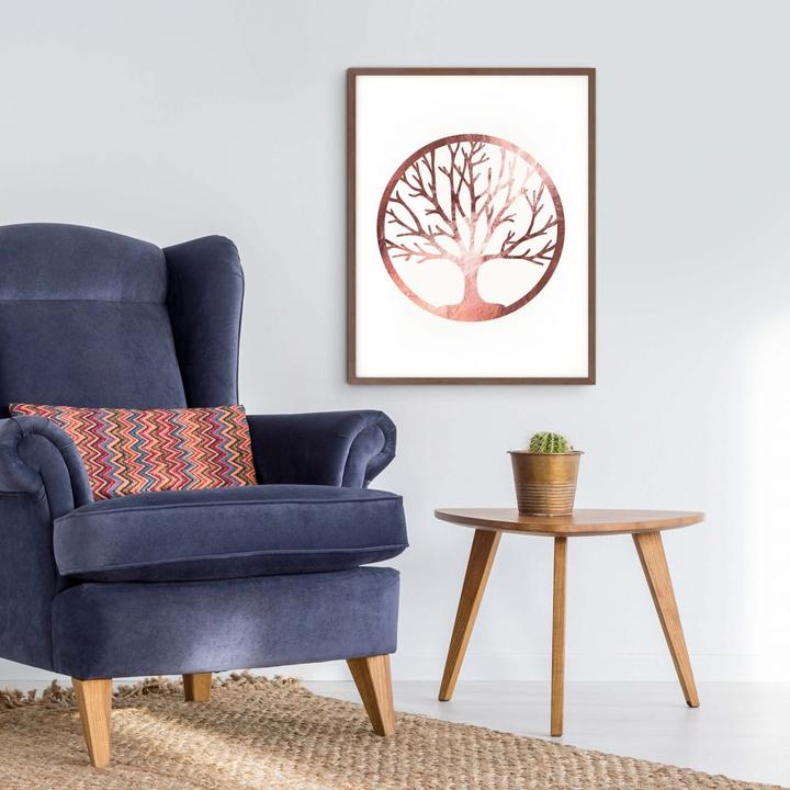 Produktbild Trenddeko Baum des Lebens - Roségold-Optik (30 x 40 cm)