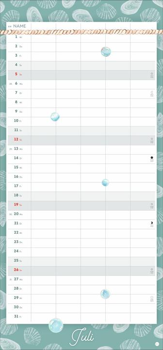 Produktbild Meer Familie Familienplaner 2026 - Planer für alle an Deck (21 x 45 cm)