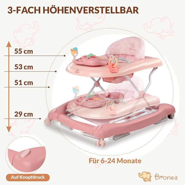 Produktbild Bronea 5-in-1 Babywalker Gehfrei mit Musik & Licht