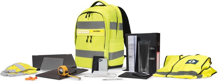 Produktbild Dicota Backpack HI-VIS 25 Litre Yellow (25 l)