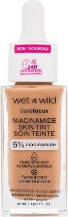 Immagine prodotto Wet n Wild Bare Focus Niacinamide Skin Tint - Fondotinta leggero idratante 32 ml Medio Scuro (Medio Scuro)