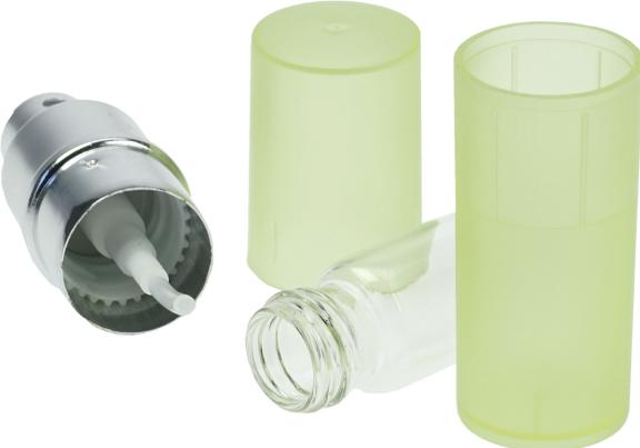 Produktbild Taschenzerstäuber, Kunststoff grün mit Glasbehälter, 8 ml Höhe: 9 cm (0.01 l)