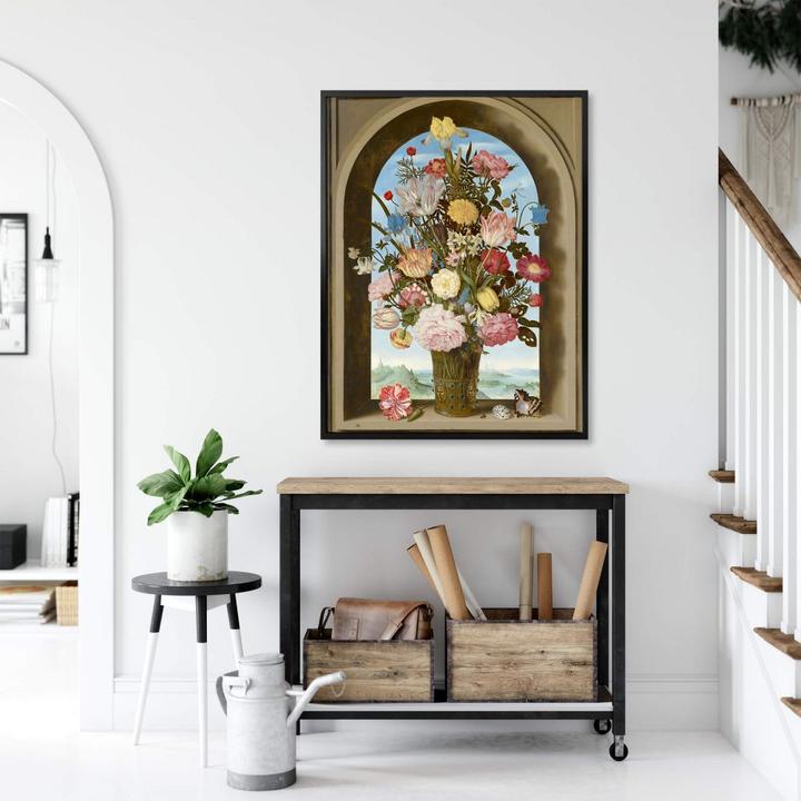 Image du produit Trenddeko Vase à fleurs dans une niche de fenêtre (100 x 120 cm)