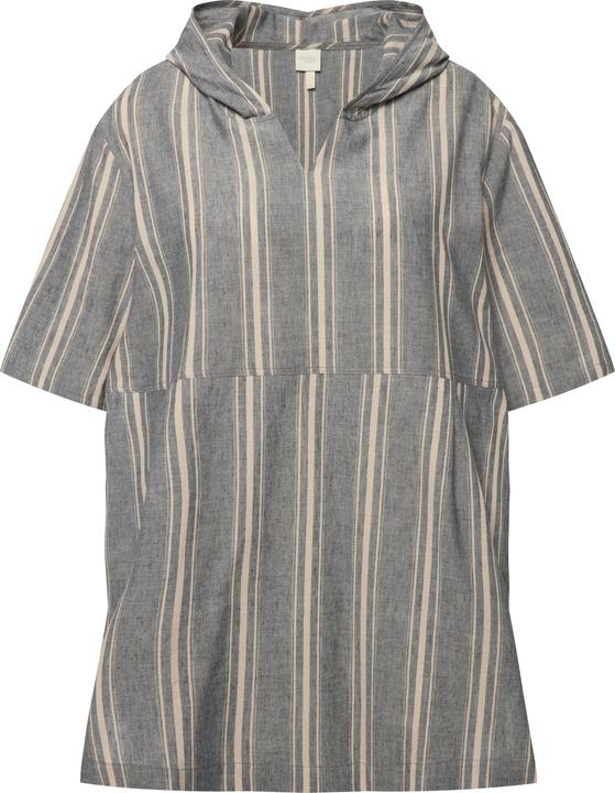 Produktbild Ulla Popken Blusen-Tunika, Streifen, Egg-Shape, Kapuze, Halbarm (46, 48)