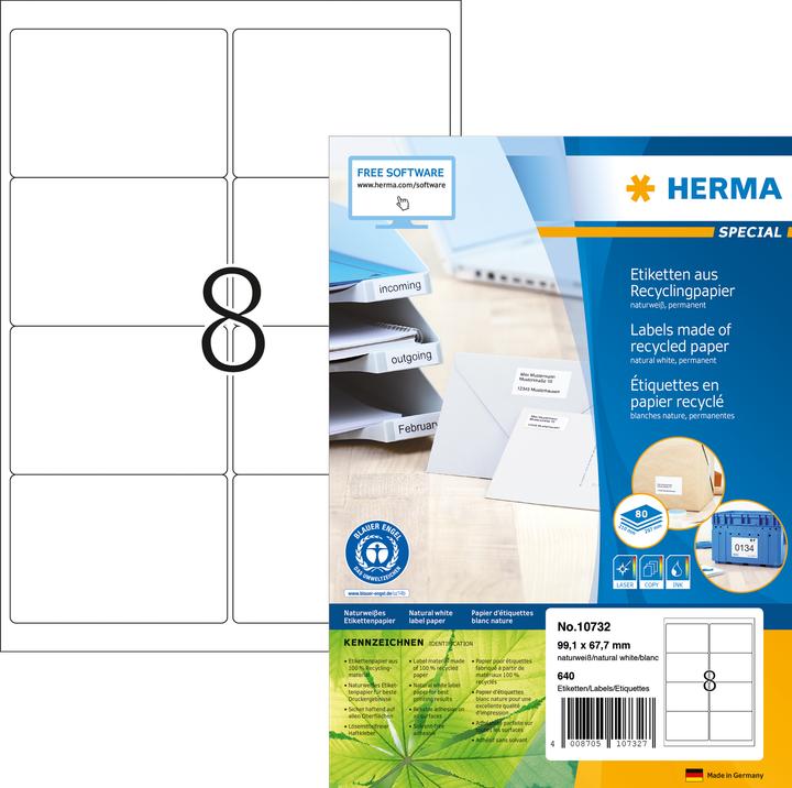 Produktbild HERMA Recycling Etiketten A4