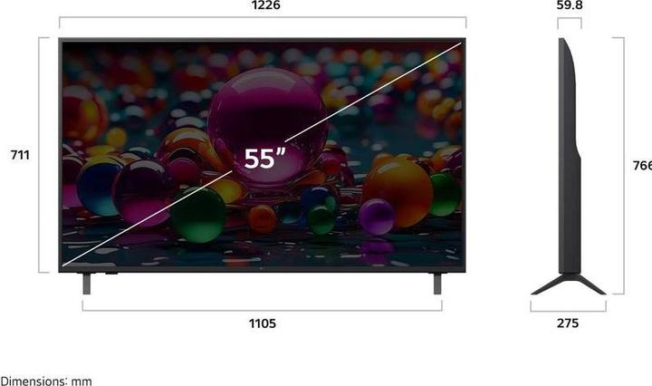Produktbild LG 55UA75006LA (55", UA75, LED, 4K, 2025)