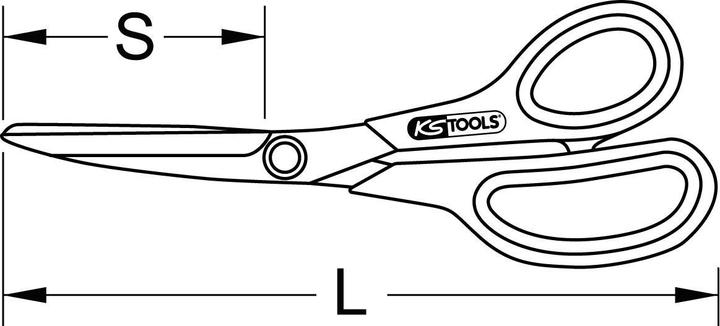 Actual product image KS Tools Universal workshop shears (22 cm)