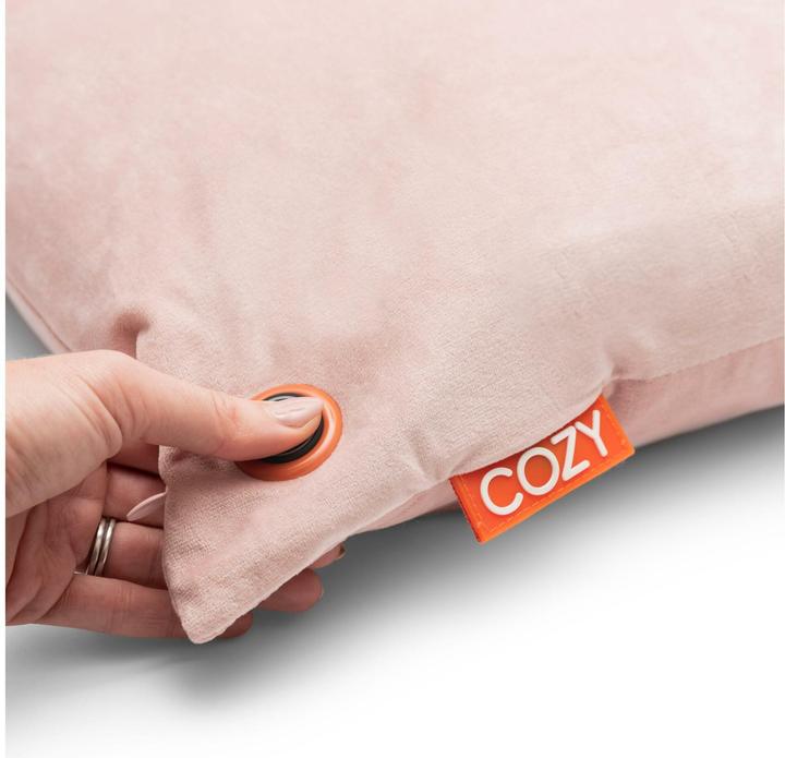 Immagine prodotto Bodi-Tek Cuscino riscaldante Cozy Una velvet a batteria, rosa chiaro (45 x 45 cm)