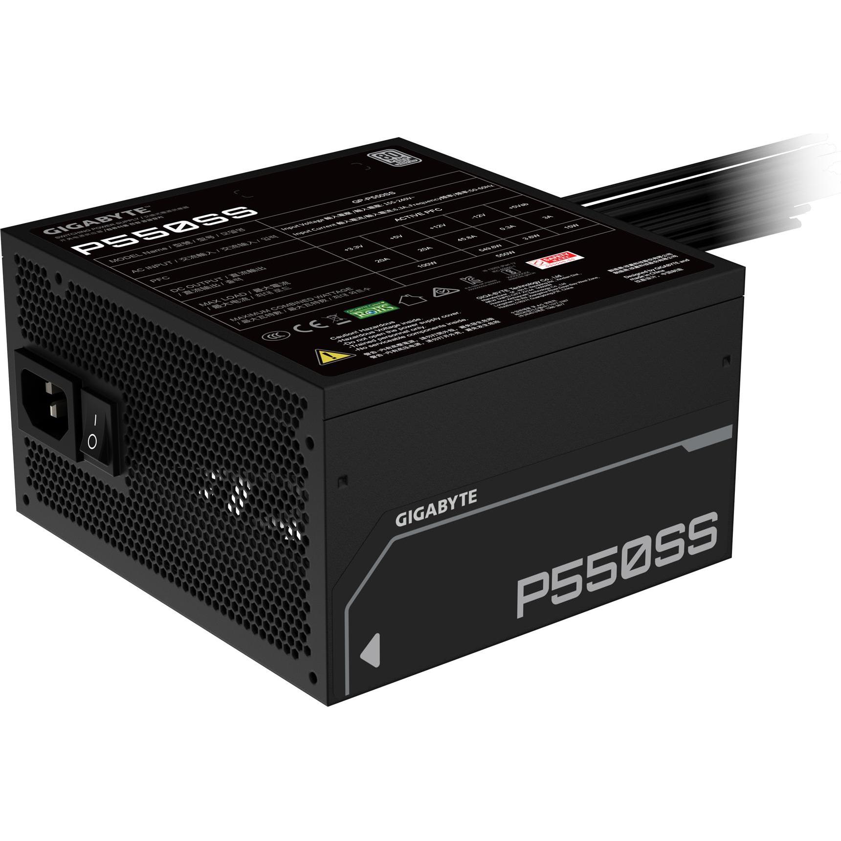 Gigabyte Power Supply GP-P650SS 650 Watts GP-P650SS (650 W), PC Netzteil, Schwarz