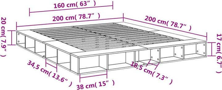 Image du produit vidaXL Bettgestell (200 x 200 cm)