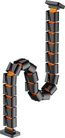 Actual product image Powerton ERGO GANSO PRO Kabel-Organizer, schwarz-orange