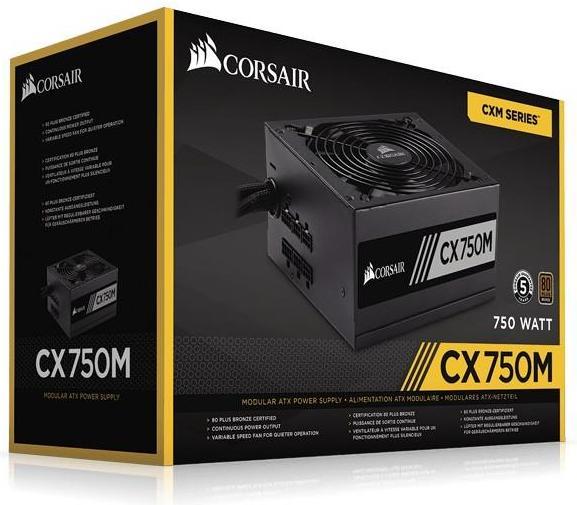Actual product image Corsair Cx750m (750 W)