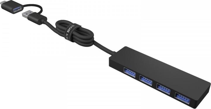 Produktbild Icy Box ICY BOX Kompakte Multiport-Dockingstation, Hochgeschwindigkeit USB-Hub, IB-HUB1424-C3 (USB-C, USB-A, 4 Ports)