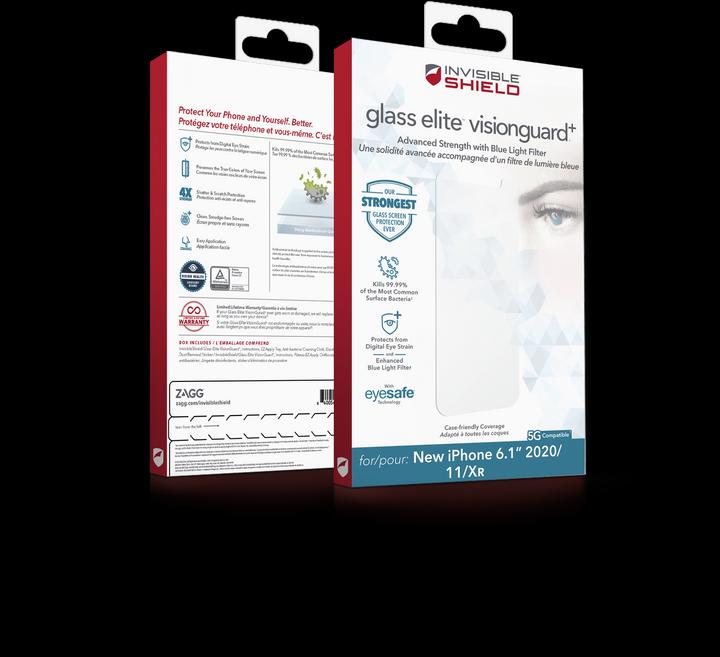 Produktbild InvisibleShield Glass Elite VisionGuard+ (1 Stück, Apple iPhone 11, Apple iPhone 12, Apple iPhone 12 Pro, Apple iPhone XR)
