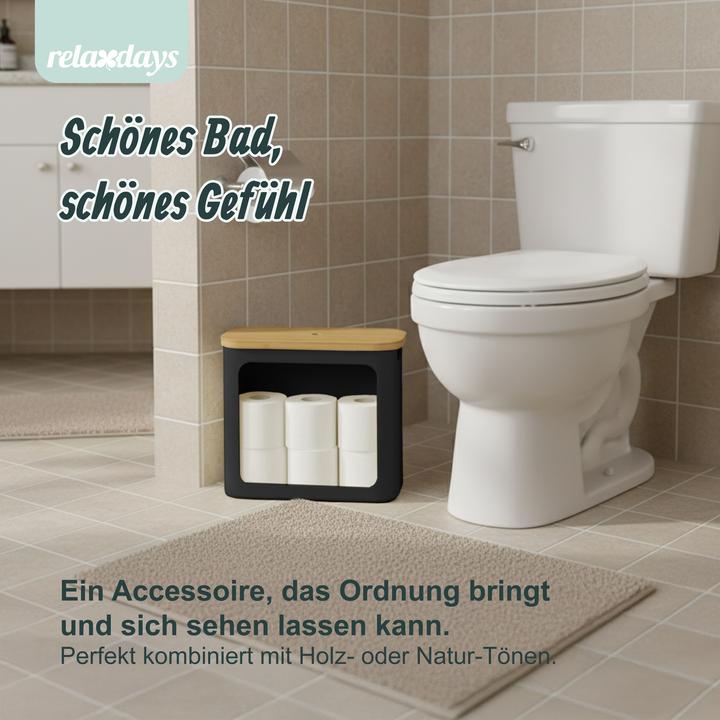 Actual product image Relaxdays Toilet roll storage