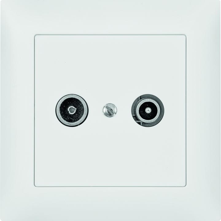 Produktbild Feller Edizio Due UP R/TV o.Widerstand (14 dB, Antennendose)