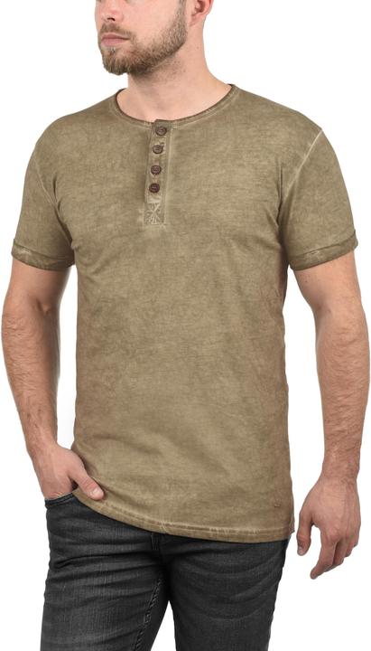 Immagine prodotto Solid Tihn T-Shirt A Maniche Corte Maglietta Da Uomo Con Collo Grandad In Cotone 100% (M)