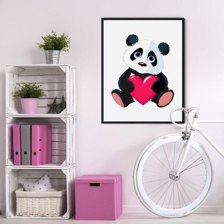 Image du produit Trenddeko Panda avec coeur (100 x 120 cm)
