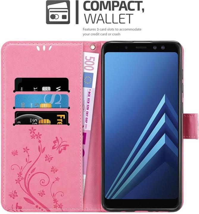 Actual product image Cadorabo Flower Book cover (Samsung Galaxy A8 (2018))