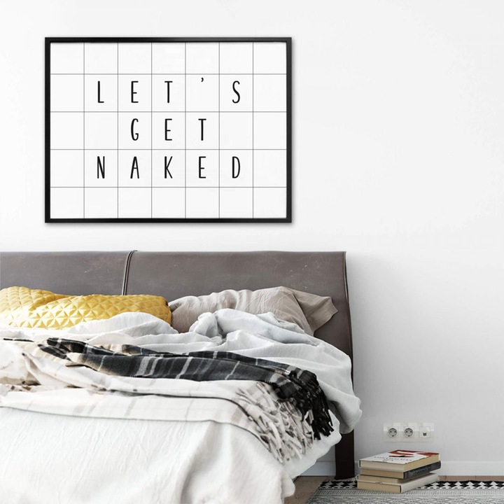 Actual product image Trenddeko with grid - let's get naked (120 x 100 cm)
