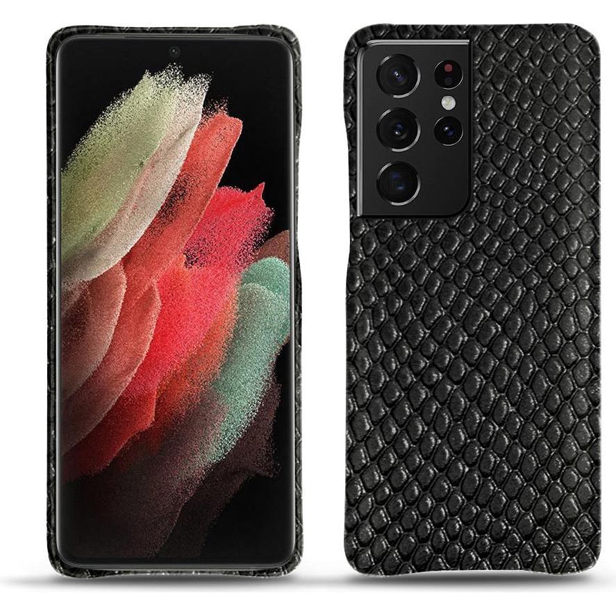 Thumbnail - Noreve Lederschutzhülle (Samsung Galaxy S21 Ultra), Smartphone Hülle, Schwarz