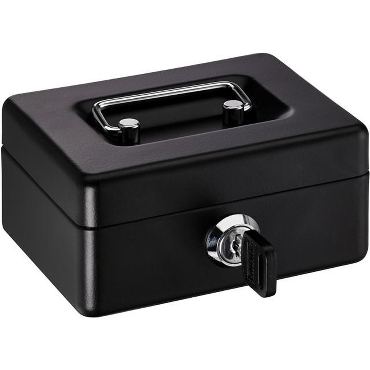 Alco, Geldkassette, Geldkassette Mini-Box Stahlblech mit Schloss 125x95x60mm schwarz