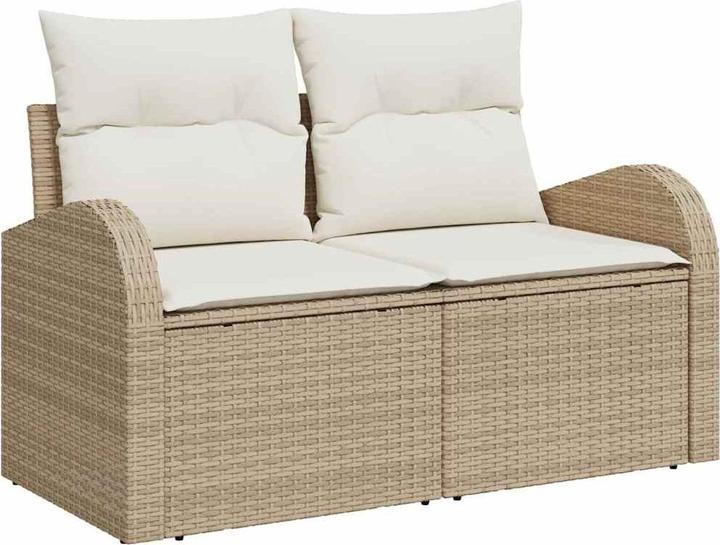 Immagine prodotto vidaXL Set di divani da giardino da 7 pezzi con cuscini Beige poly rattan