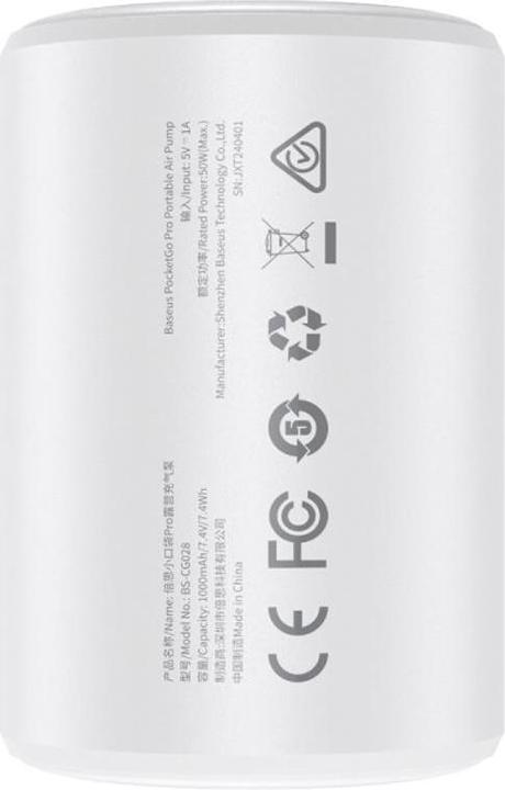 Image du produit Baseus Pompe à air portable PocketGo Pro Series Stellar White (Rembourrage supplémentaire)