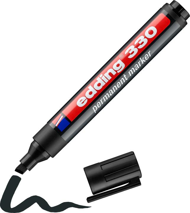 Produktbild Edding Permanent Marker 330 (Schwarz, 1 mm, 1 x)