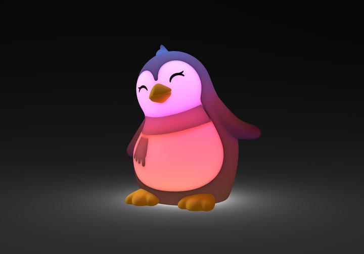 Image du produit Dhink Medium Nightlight Penguin Soft Touch Rechargeable