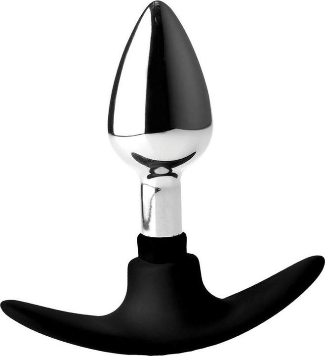 Master Series Dark Invader Anal Plug Metal with Silicone Medium