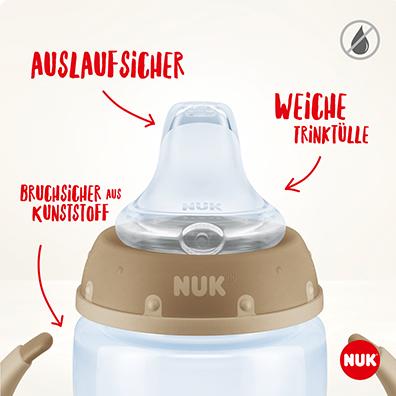 Image du produit NUK Disney Winnie l'Ourson First Choice Biberon Temperature Control, 150ml, 6-18 mois, ros... (150 ml)