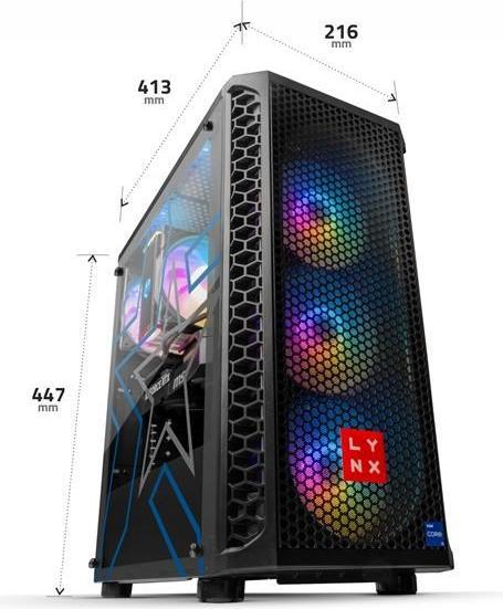Actual product image LYNX eSuba Ultra i5 14400F 32GB 1TB SSD NVMe RTX 5070 12G W11 Home (1000 GB, 32 GB)