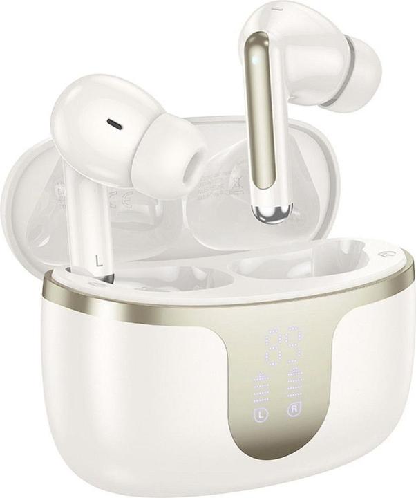 Hoco Wireless headphones wireless earphones bluetooth TWS EQ10 milky white (7 h, Sans fil)