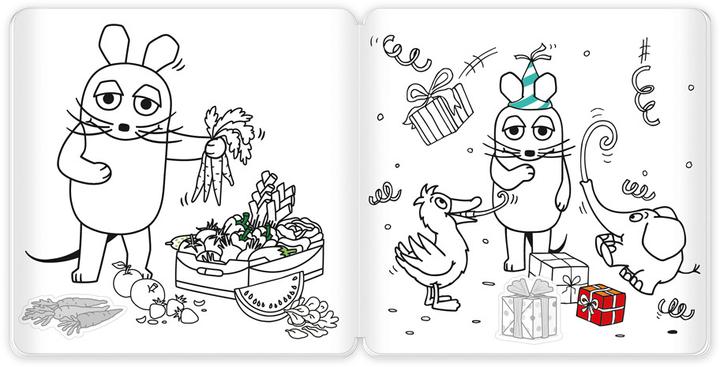 Produktbild Trtsch Die Maus Stickermalbuch Malbuch mit Stickern
