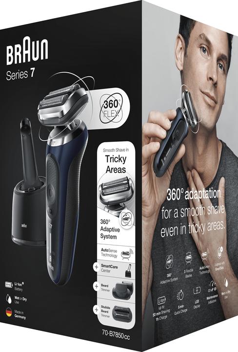 Productafbeelding Braun Series 7 70-B7850cc scheerapparaat voor mannen, elektrisch scheerapparaat met 360° verstelling