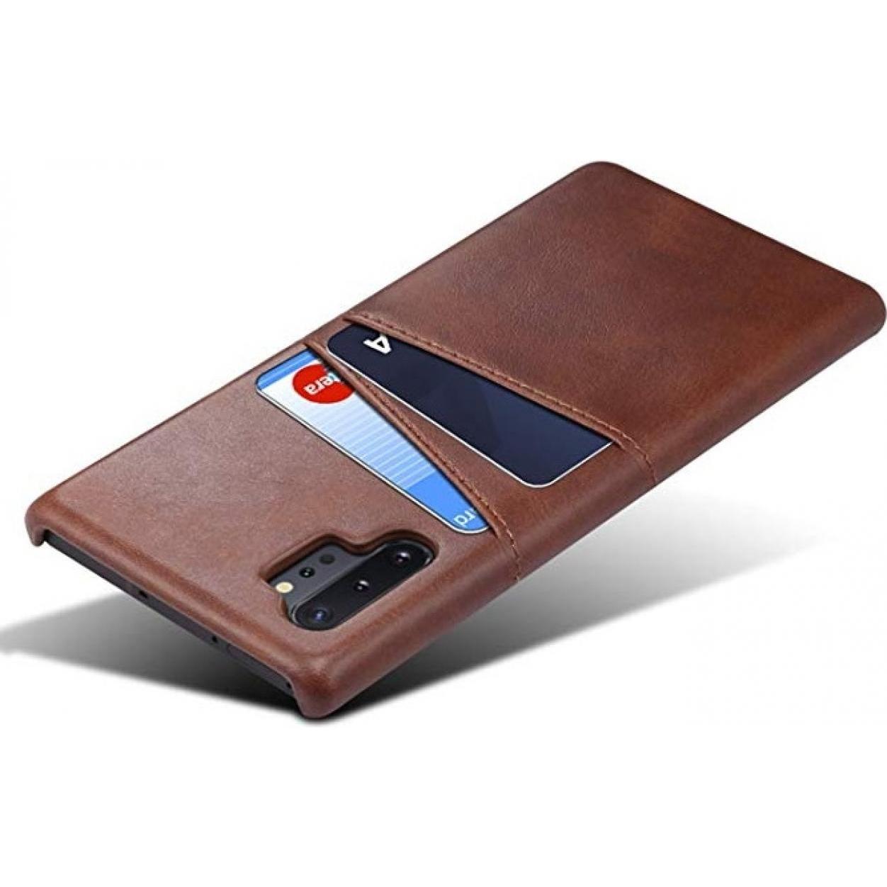 Thumbnail - Screenguard Samsung Galaxy Note10+ CardCaddy Leder Backcase mit Kartenfächern (Samsung Galaxy Note 10+), Smartphone Hüll...