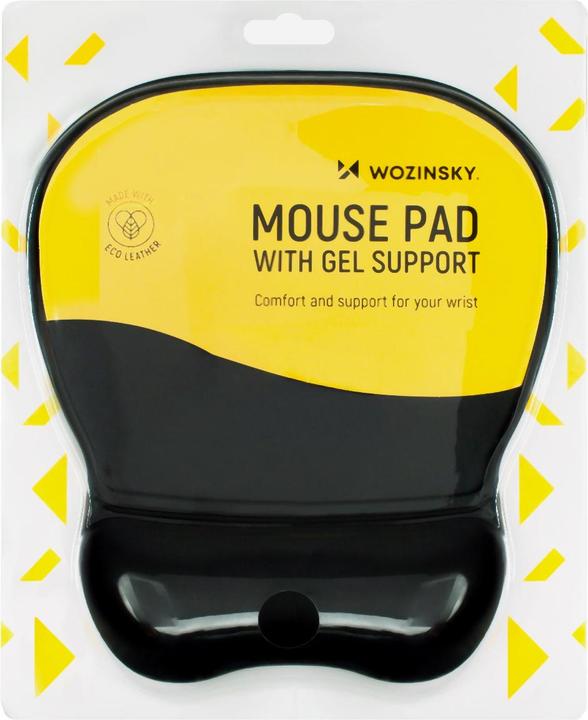 Productafbeelding Hurtel PodkÅadka pod Mysz i Nadgarstek Å¼elowa Eco skÃ³ra duÅ¼a antypoÅlizgowa - czarna