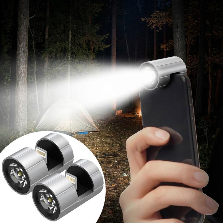 Produktbild Technaxx 2er-Set Kompakte Smartphone-Ansteck-Taschenlampe, Lightning, 280 lm (3.40 cm, 280 lm)