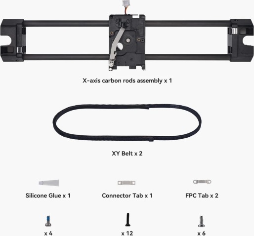 Produktbild Bambu Lab X-Axis Carbon Rods Assembly