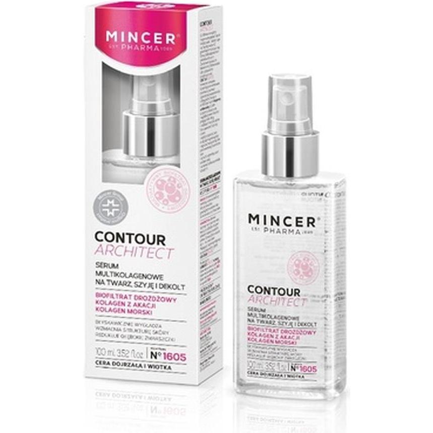 Mincer Pharma, Siero viso, Contour Architect Multicollagen Serum per viso. Collo. Collo e décolleté per persone mature e (100 ml)