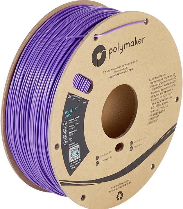 Produktbild Polymaker PE01008 PolyLite Filament ABS geruchsarm 1.75 mm 1000 g Lila 1 St. (ABS, 1.75 mm, 1000 g)