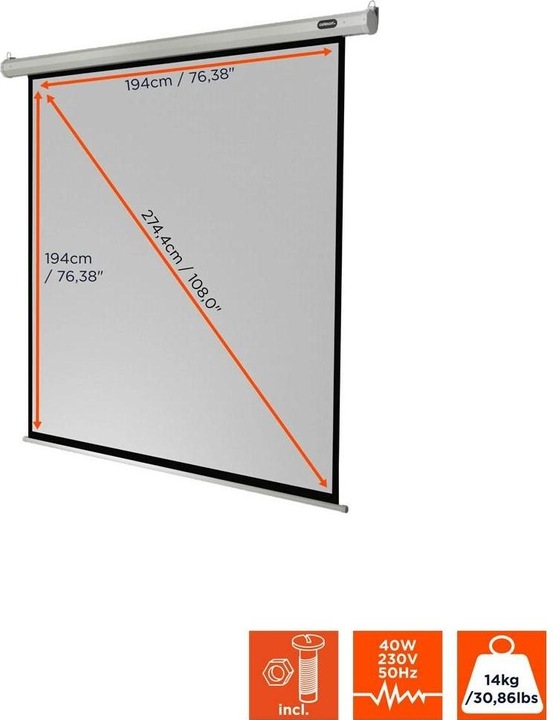 Actual product image Celexon Motor Economy, Canvas, 1:1 (109.69", 1:1)