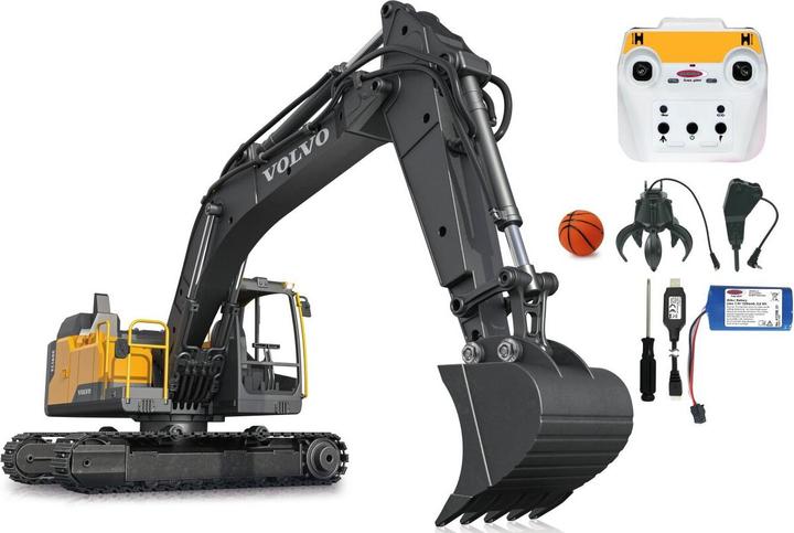 Actual product image Jamara Excavator Volvo EC160E Metal 1:16 2.4GHz Destruction Set