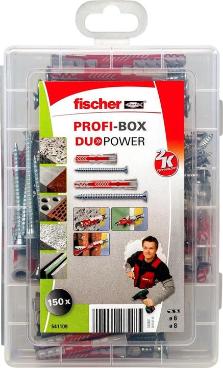 Actual product image Fischer Meister-Box DUOPOWER with screws 50x6/.5x40 30x8/5x60 (160 pcs.)