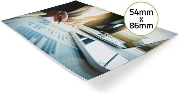 Actual product image Nedis Laminierfolie | 54x86mm | Dicke: 125 µm | verpackt zu: 100 Stück | PET | Transparent (54x86mm, 100 pcs., 125 µm)