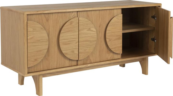 Actual product image Zuiver Sideboard Groove 3 Doors Natural Oak (120 x 40 x 58 cm)