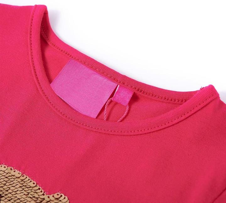 Produktbild VidaXL Kinder-Langarmshirt Knallrosa 128,Material: 95 % Baumwolle (128)