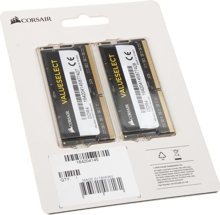 Produktbild Corsair Value Select (2 x 8GB, 2133 MHz, DDR4-RAM, SO-DIMM)